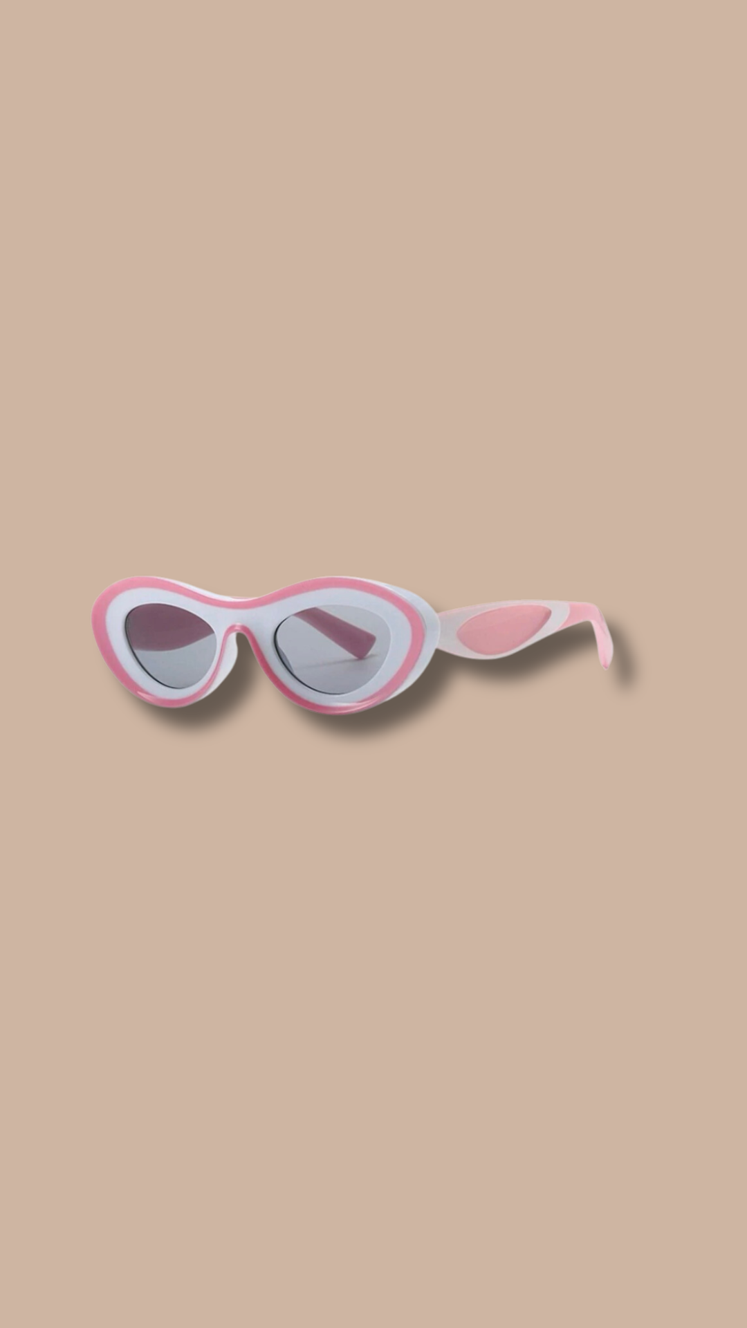 Pink Two-Tone Retro Sporty Sunglasses